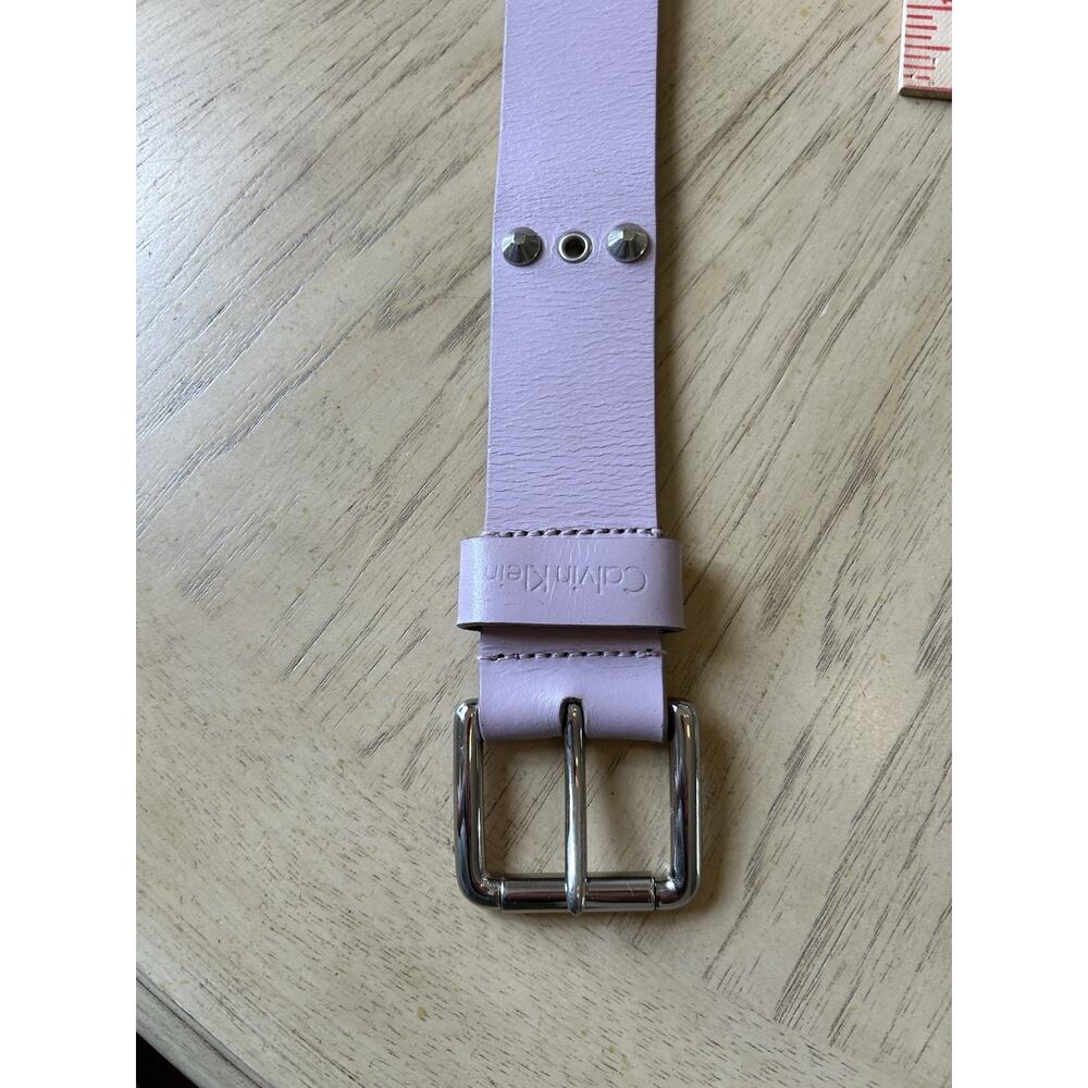 Vintage Y2K Pink Belt Leather Studded Chunky Heavy Holes Punk 90s Women S Retro - Picture 6 of 11